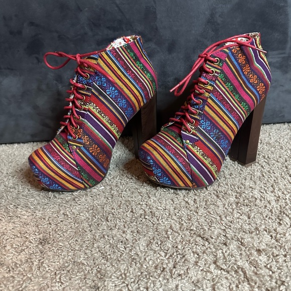 Vintage multi color Tribal platform - Picture 3 of 6